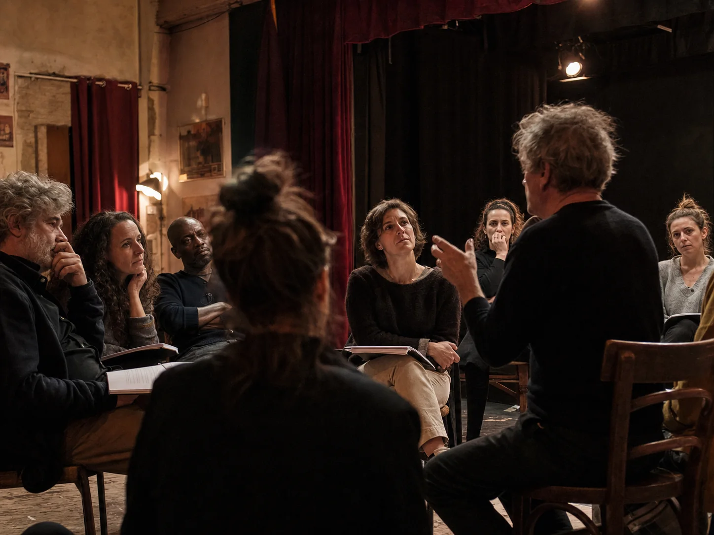 Répétition d’un projet culturel sur scène